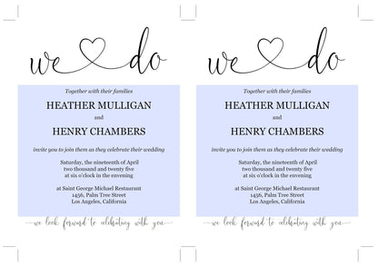 Printable We Do Rustic Wedding Invitation Set Editable Template, DIY Instant Download Invites, Invitation Suite - Heather WEDDING INVITATION SETS SAVVY PAPER CO