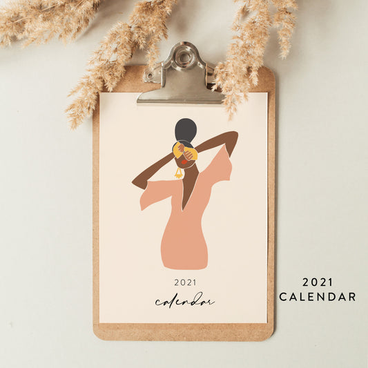 2021 Feminine Mediterranean Calendar Digital Download  SAVVY PAPER CO