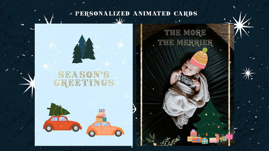 Animated Christmas Card, Holiday Card, Christmas Family Card, Christmas Photo Card  SAVVY PAPER CO