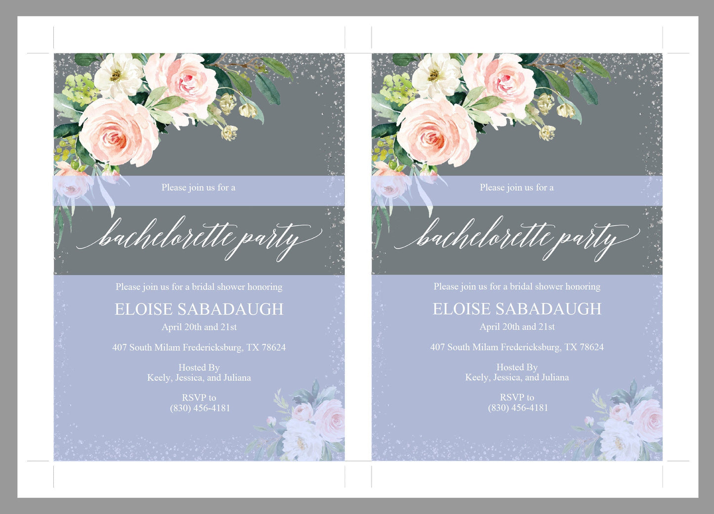 Bachelorette Party Invite, DIY Editable Instant Download Bachelorette Invites, Blush Floral Invitation Template- Eloise SHOWERS | BACHELORETTE SAVVY PAPER CO