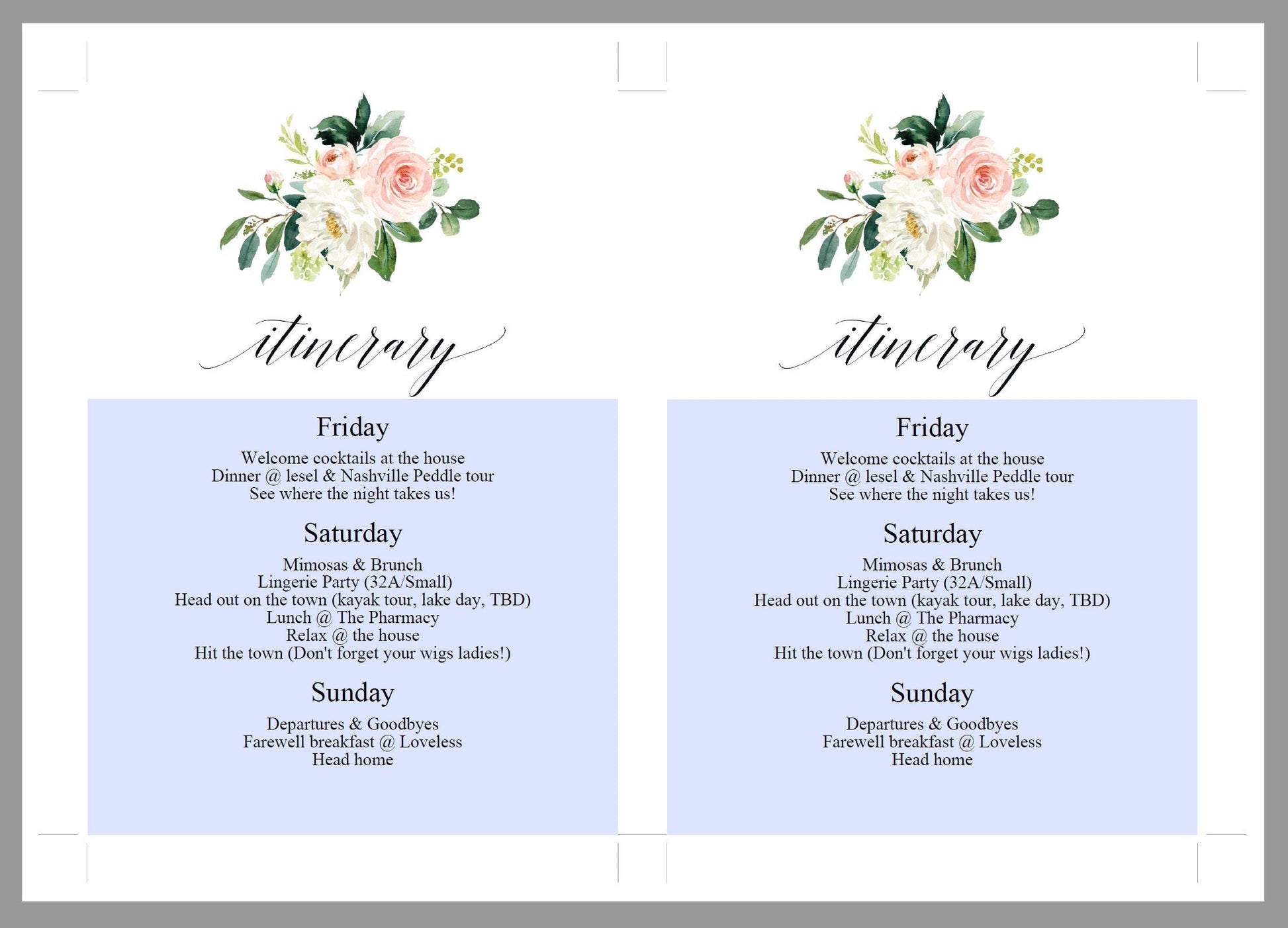 Blush Floral Bachelorette Party Invite, DIY Editable Instant Download Bachelorette Invites, Invitation Template - Eloise SHOWERS | BACHELORETTE SAVVY PAPER CO