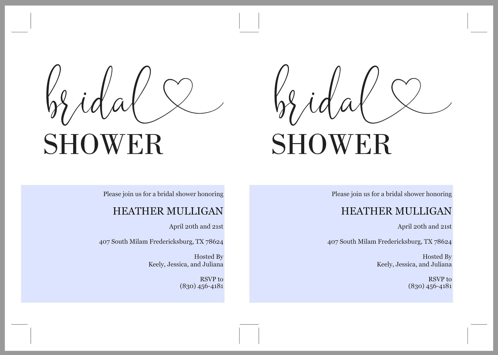 Bridal Shower Invitation Instant Download Printable Editable Template DIY Bridal Shower Invite - Heather SHOWERS | BACHELORETTE SAVVY PAPER CO