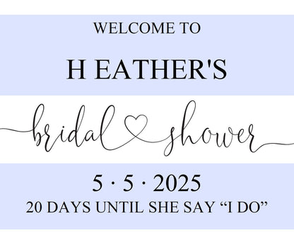 Bridal Shower Welcome Sign Printable Template Editable Instant Download Wedding Décor  - Heather SHOWER/BACH SIGNS SAVVY PAPER CO