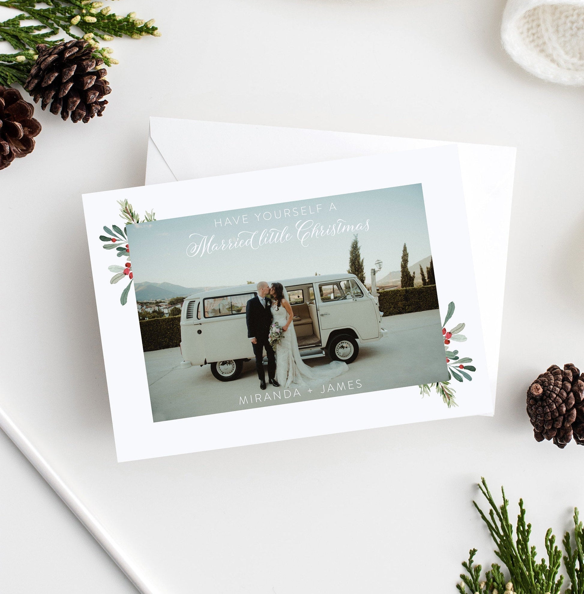 Christmas card templates for photographers - SELENA  SAVVY PAPER CO