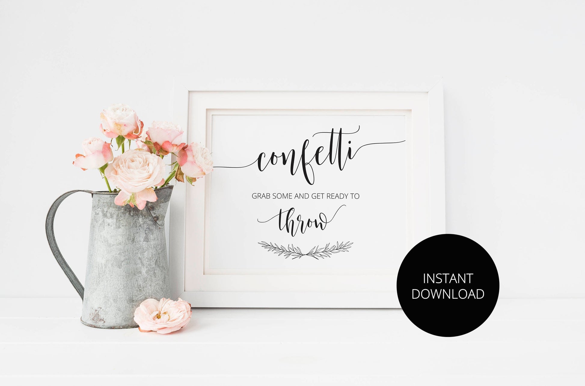 Confetti Sign, Rustic Wedding, Wedding sign, Printable Sign, Instant Download, Wedding Signage, Reception Sign, Wedding Send Off, Signs SIGNS | PHOTO BOOTH SAVVY PAPER CO