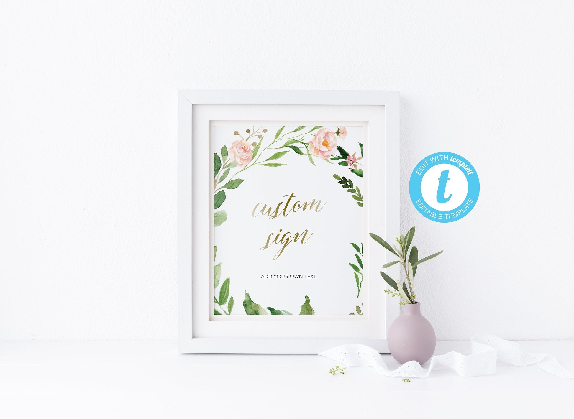 Custom Sign Template, Printable Baby Shower Welcome Sign, Bridal Shower Decoration - Elisa  SAVVY PAPER CO