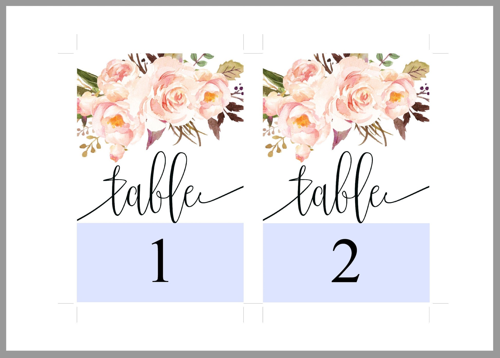 FREEBIE Floral Wedding Table Number, Wedding Table Printable, Numbers Printable, Instant Download, DIY Table Numbers, Table Number Cards  -KATHERINE TABLE NUMBERS SAVVY PAPER CO