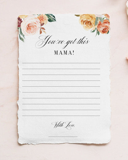 Fall Baby Shower Advice for Mom to be, You've got this Mama Baby Shower Printable #KR1 GAMES INSERTS SIGNS SAVVY PAPER CO