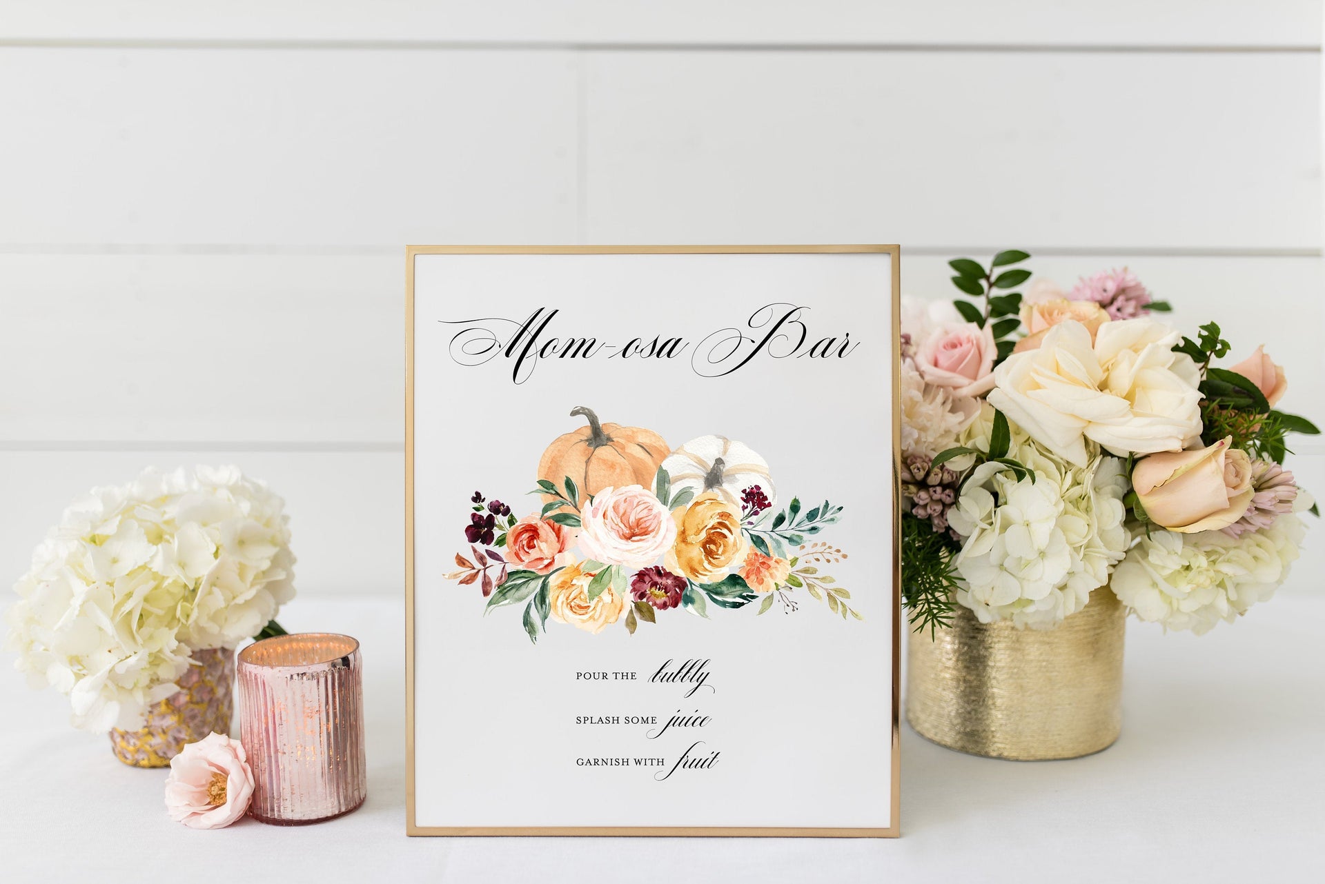 Lovely Blush Floral Printable Mimosa Bar Sign