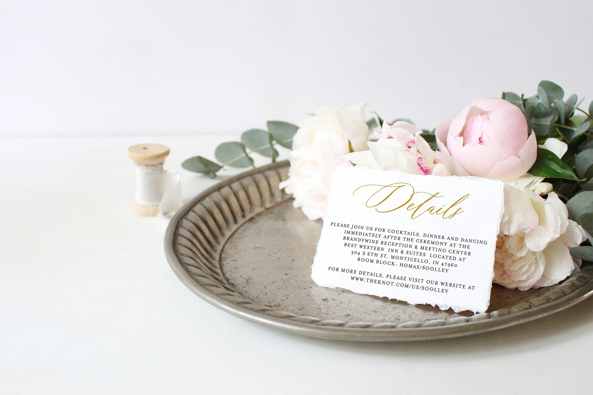 Gold Wedding Details Card Template, Instant Download  Information Card Wedding Info Card Wedding - Grace RSVP & DETAILS CARDS SAVVY PAPER CO