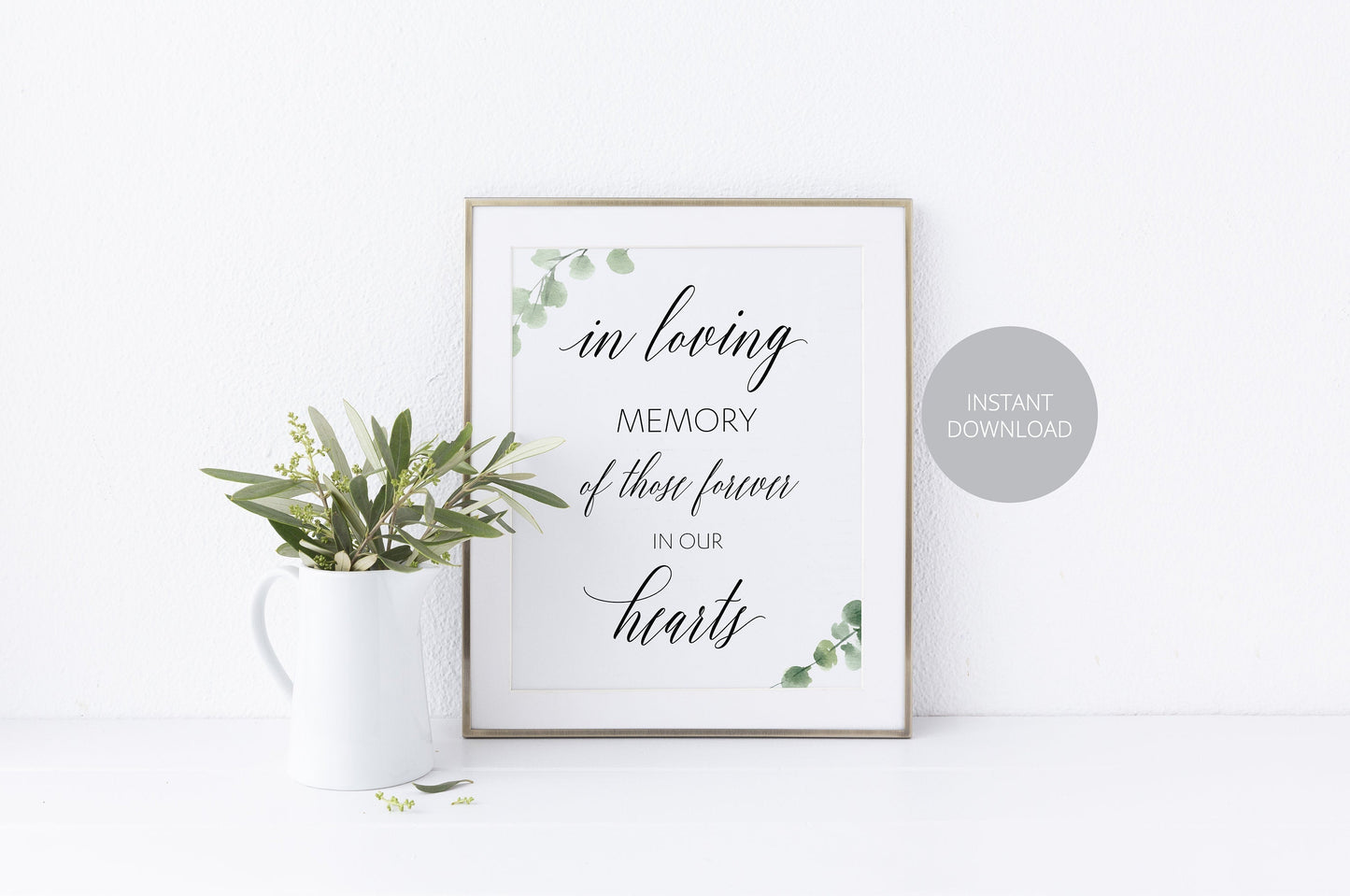 In loving memory, Memorial Sign, In memory of sign, Instant Download, Wedding Decor, Wedding Signs, Remembrance,Rustic Wedding SIGNS | PHOTO BOOTH SAVVY PAPER CO