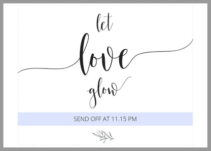 Let Love Glow Wedding sign, Rustic Wedding, Wedding Signs, Printable, Wedding Decor Sparkler Send off, Template, Instant Download SIGNS | PHOTO BOOTH SAVVY PAPER CO
