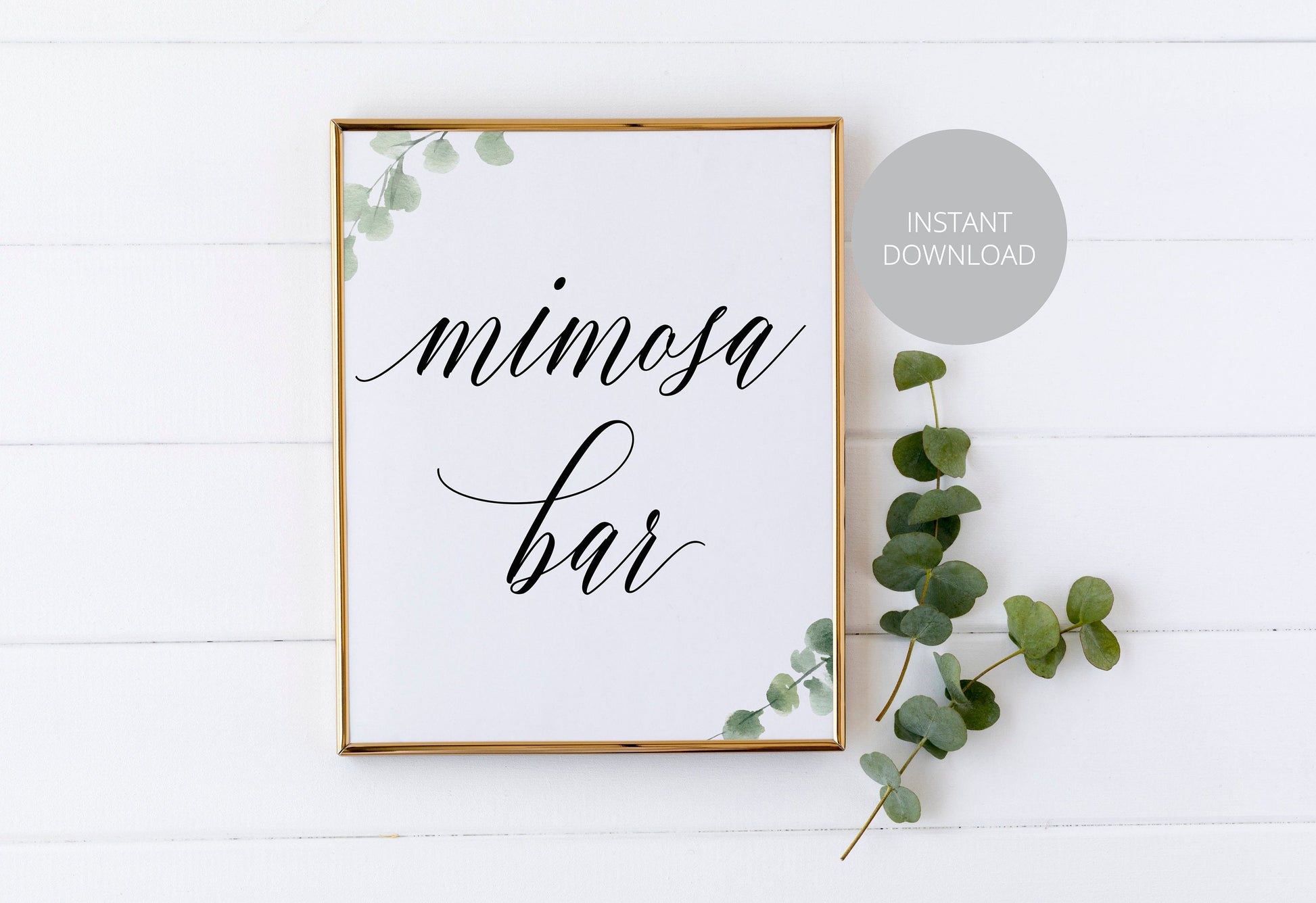 Mimosa Bar Sign, Pour the Bubbly, Reception Decor, Wedding Sign,Greenery Wedding, Wedding Printable, Mimosa Sign, Instant Download SIGNS | PHOTO BOOTH SAVVY PAPER CO
