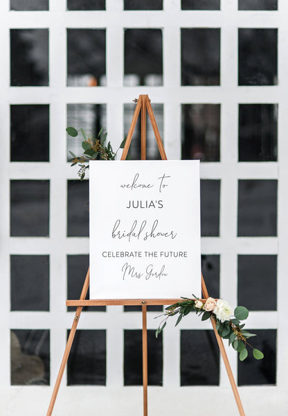 Minimalist Bridal Shower Welcome Sign Template, Instant Download, Editable Wedding Welcome Sign - Julia SHOWER/BACH SIGNS SAVVY PAPER CO