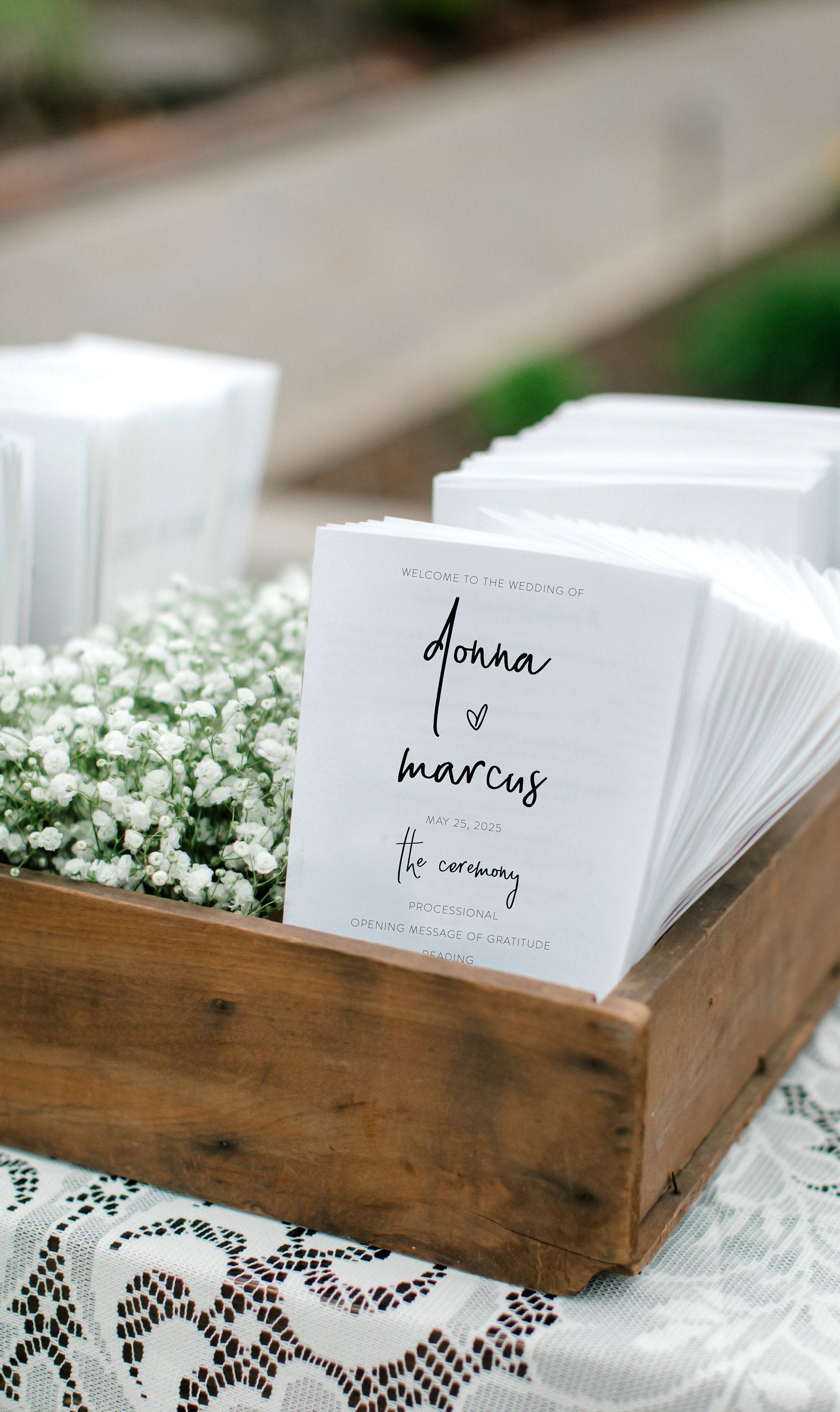 Minimalist Wedding Program Template, Program For Wedding, Printable We ...