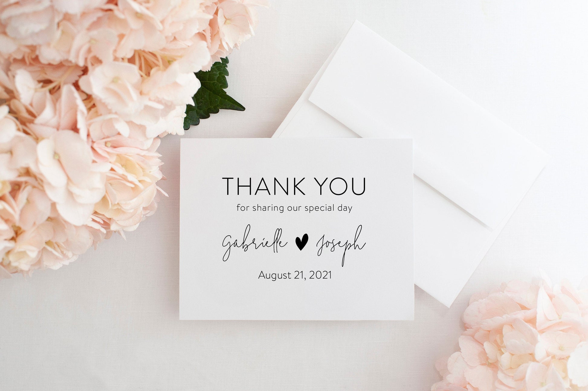 Minimalist Wedding Thank You Card Instant Download Thank you Cards Printable Thank You Wedding Cards - GAB TAGS | TY | INSERTS SAVVY PAPER CO