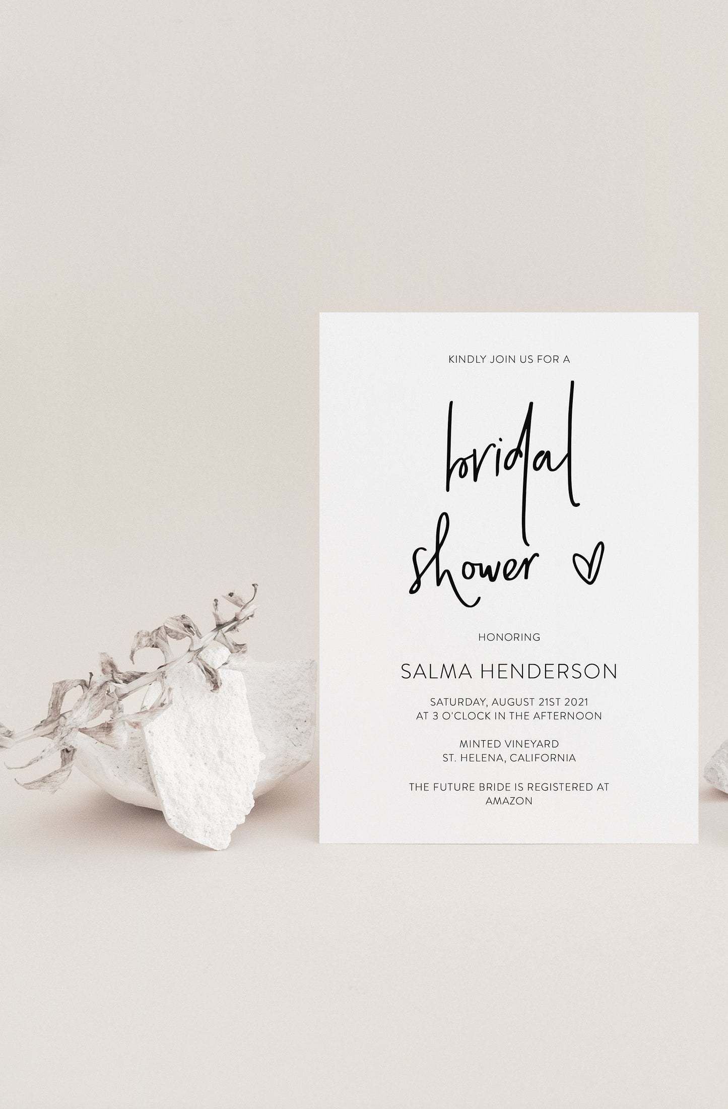 Modern Bridal Shower Invitation Instant Download Printable Editable Template DIY Bridal Shower Invite Templett   - DONNA SHOWERS | BACHELORETTE SAVVY PAPER CO