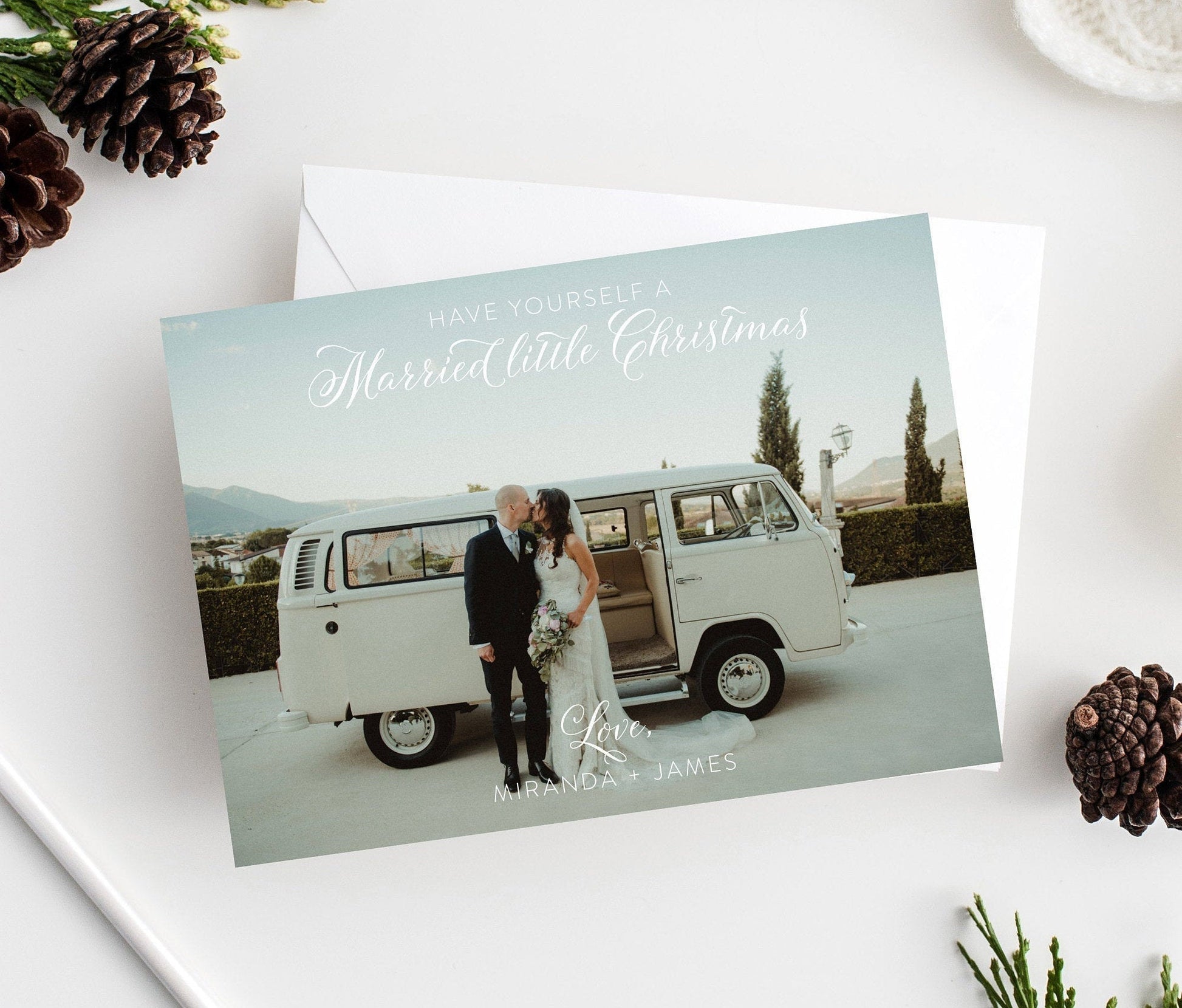 Photo Christmas Card Template, Wedding Christmas Card, Holiday Card, christmas card templates for photographers - SELENA  SAVVY PAPER CO