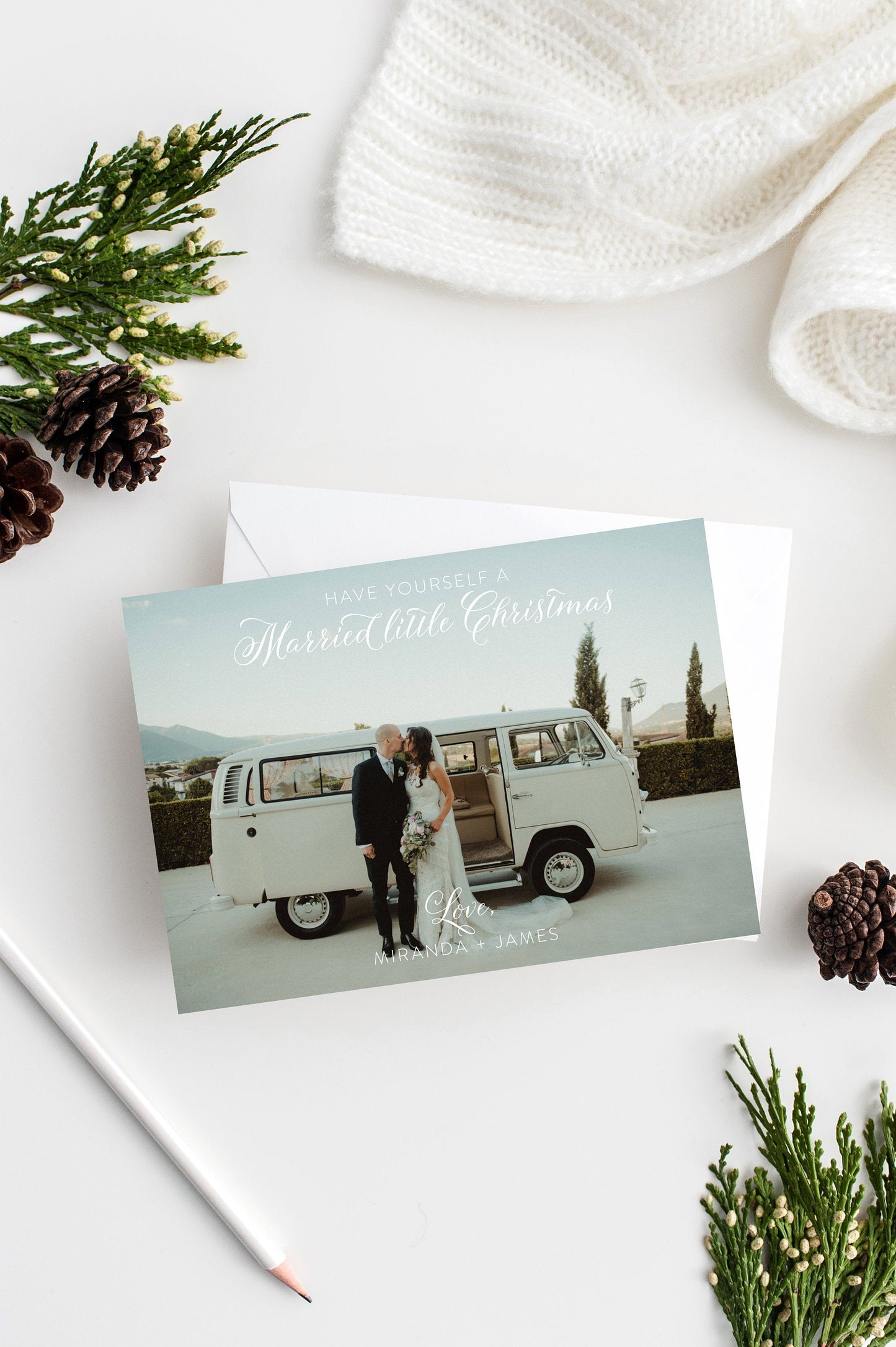 Photo Christmas Card Template, Wedding Christmas Card, Holiday Card, christmas card templates for photographers - SELENA  SAVVY PAPER CO