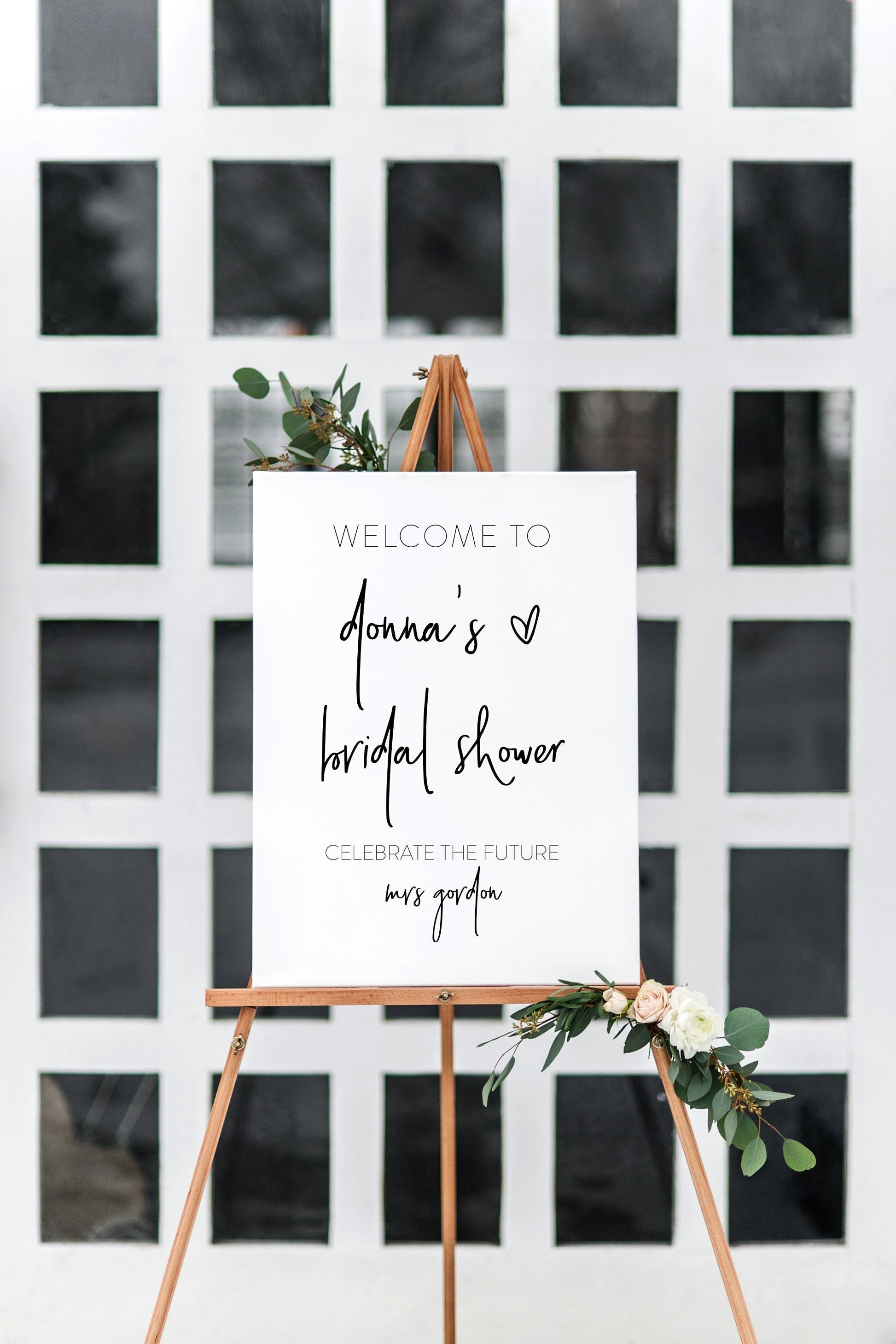 Printable Bridal Shower Welcome Sign Template Editable Instant Download Wedding Décor - DONNA SHOWER/BACH SIGNS SAVVY PAPER CO