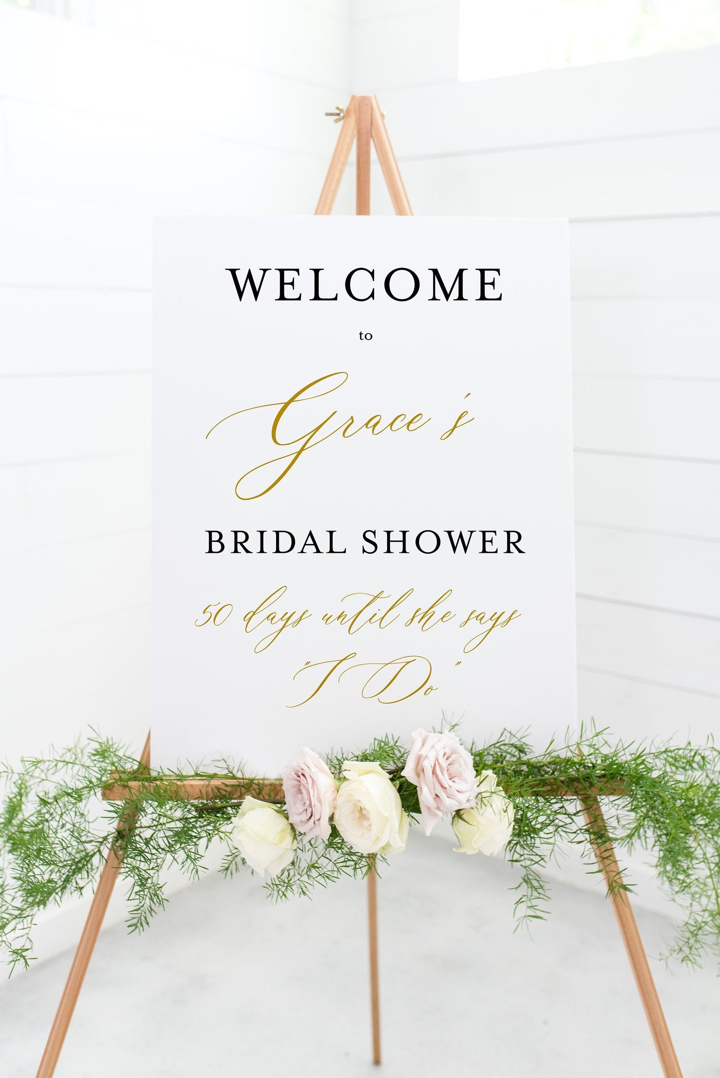 Printable  Bridal Shower Welcome Sign Template Editable Instant Download Wedding Décor - Grace SHOWER/BACH SIGNS SAVVY PAPER CO