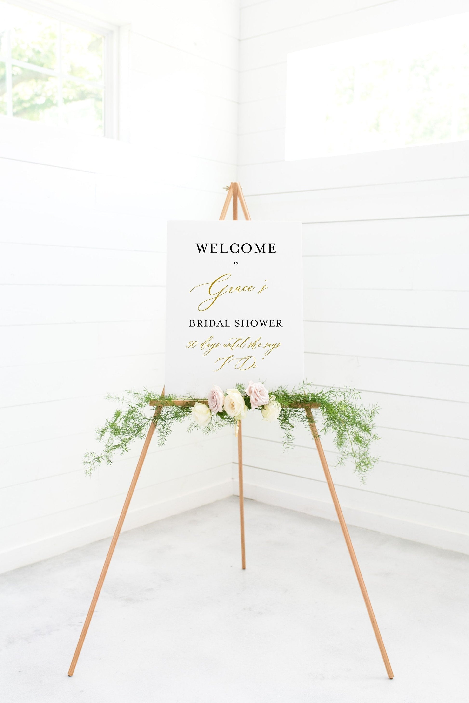 Printable  Bridal Shower Welcome Sign Template Editable Instant Download Wedding Décor - Grace SHOWER/BACH SIGNS SAVVY PAPER CO