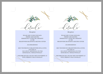 Printable Geometric Wedding Invitation Set Template, DIY Instant Download, Editable Invitation Suite, PDF Greenery Wedding invite - TARA  SAVVY PAPER CO