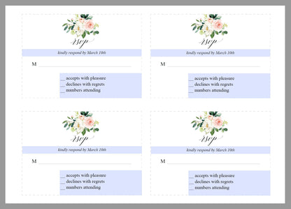Printable Greenery Rustic Wedding Invitation Set Editable Template, DIY Instant Download Invites, Invitation Suite - Eloise WEDDING INVITATION SETS SAVVY PAPER CO