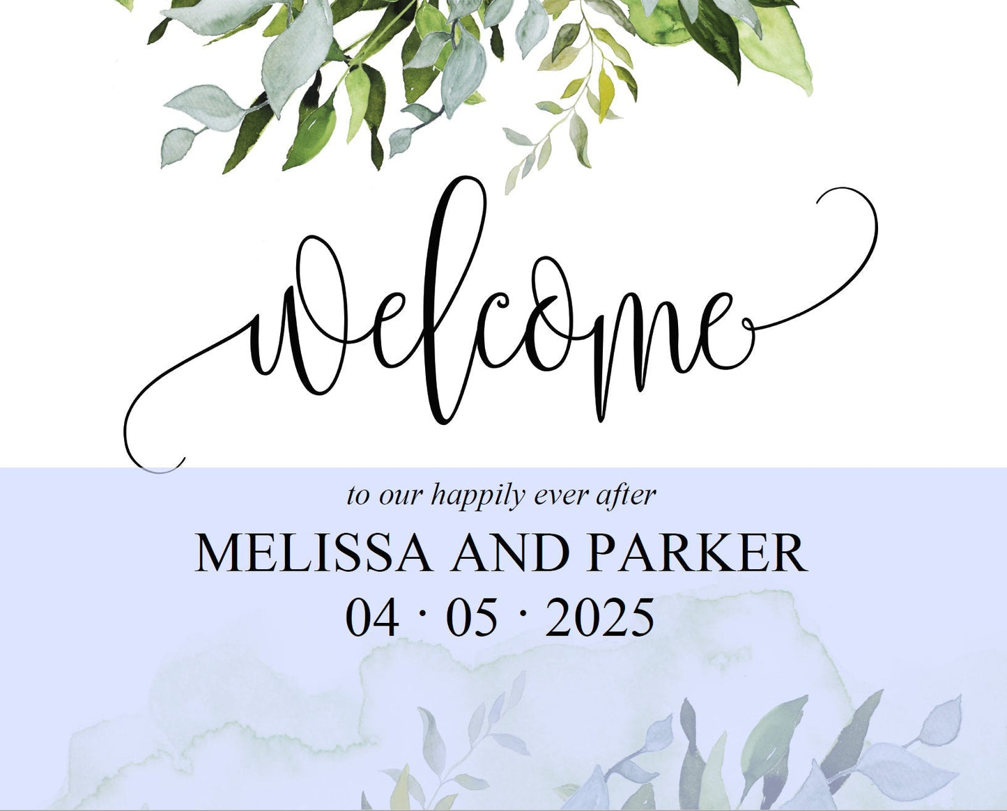Printable Greenery Wedding Welcome Sign Editable Template Instant Download  -MELISSA SIGNS | PHOTO BOOTH SAVVY PAPER CO