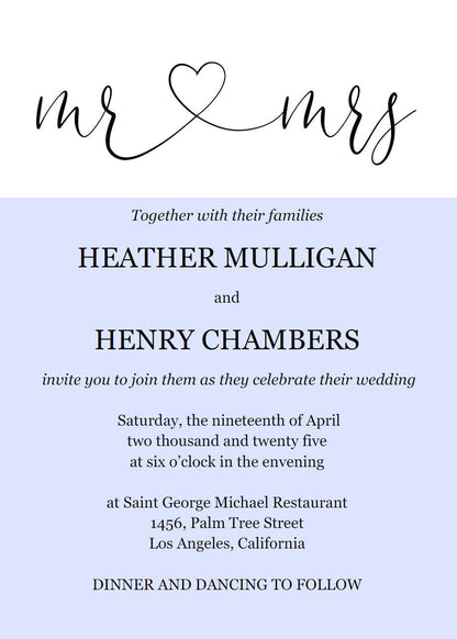 Printable Rustic Wedding Invitation Set Editable Template, DIY Instant Download Invites, Invitation Suite - Heather WEDDING INVITATION SETS SAVVY PAPER CO