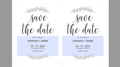 Printable Save-the-Date Template, Engagement Invite, PDF Instant Download, Wedding Announcement, Rustic  - Hannah SAVE THE DATES SAVVY PAPER CO