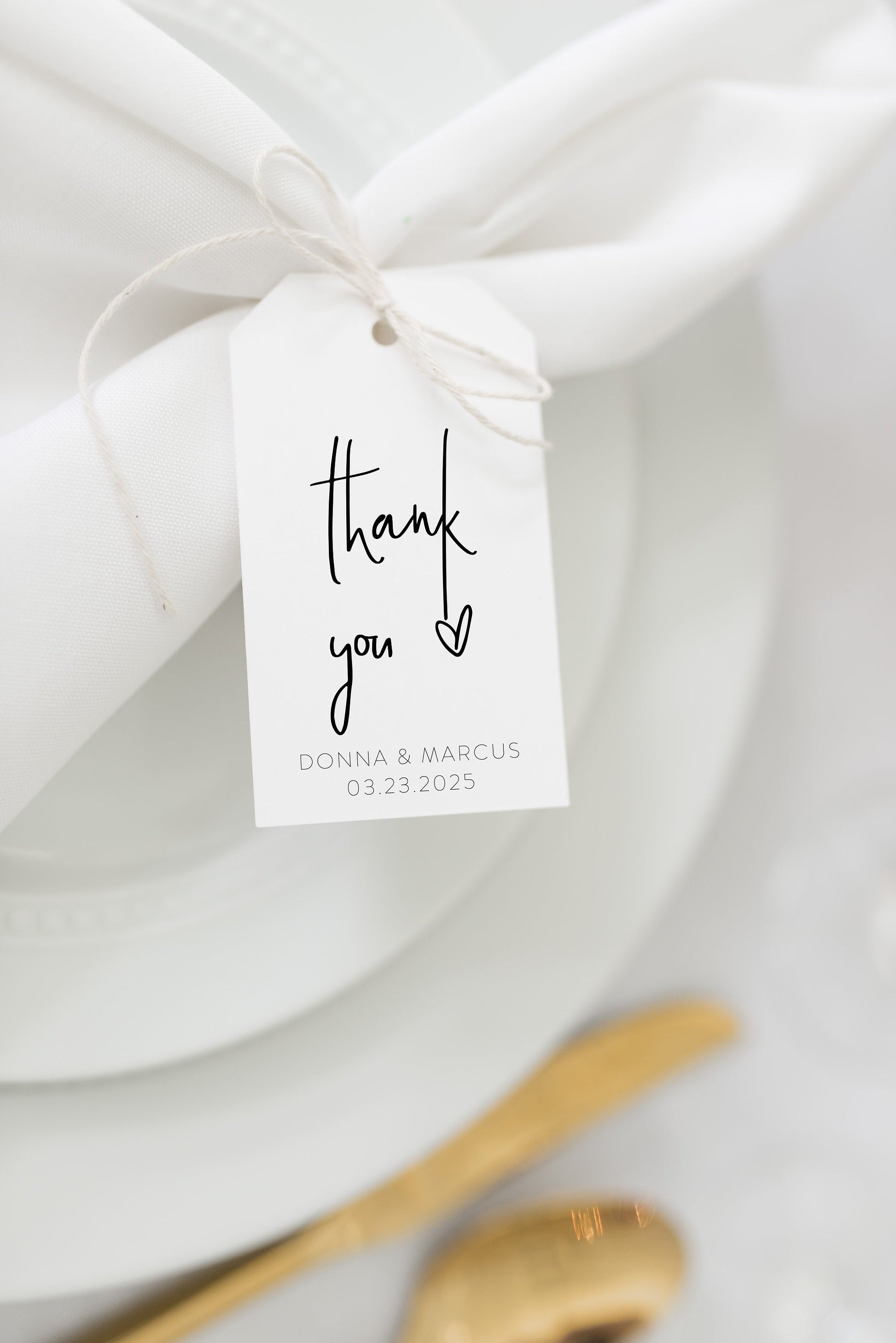 Printable Thank You Tags Template Wedding Bridal Shower Instant Download 100% Editable- DONNA TAGS | TY | INSERTS SAVVY PAPER CO