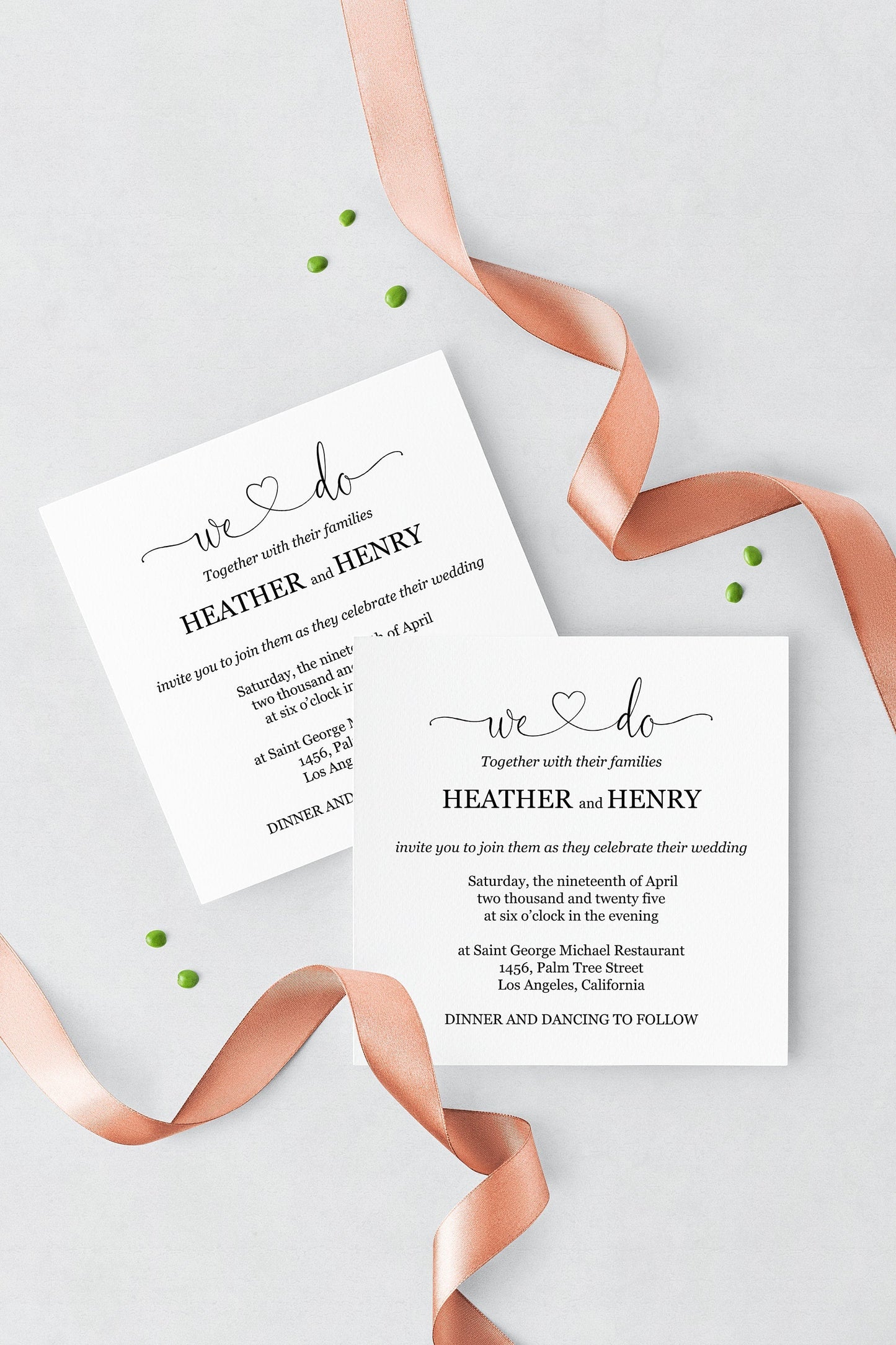 Printable We Do Rustic Wedding Invitation Editable Template DIY Instant Download Invites 5x5 square invite - Heather WEDDING INVITATIONS SAVVY PAPER CO