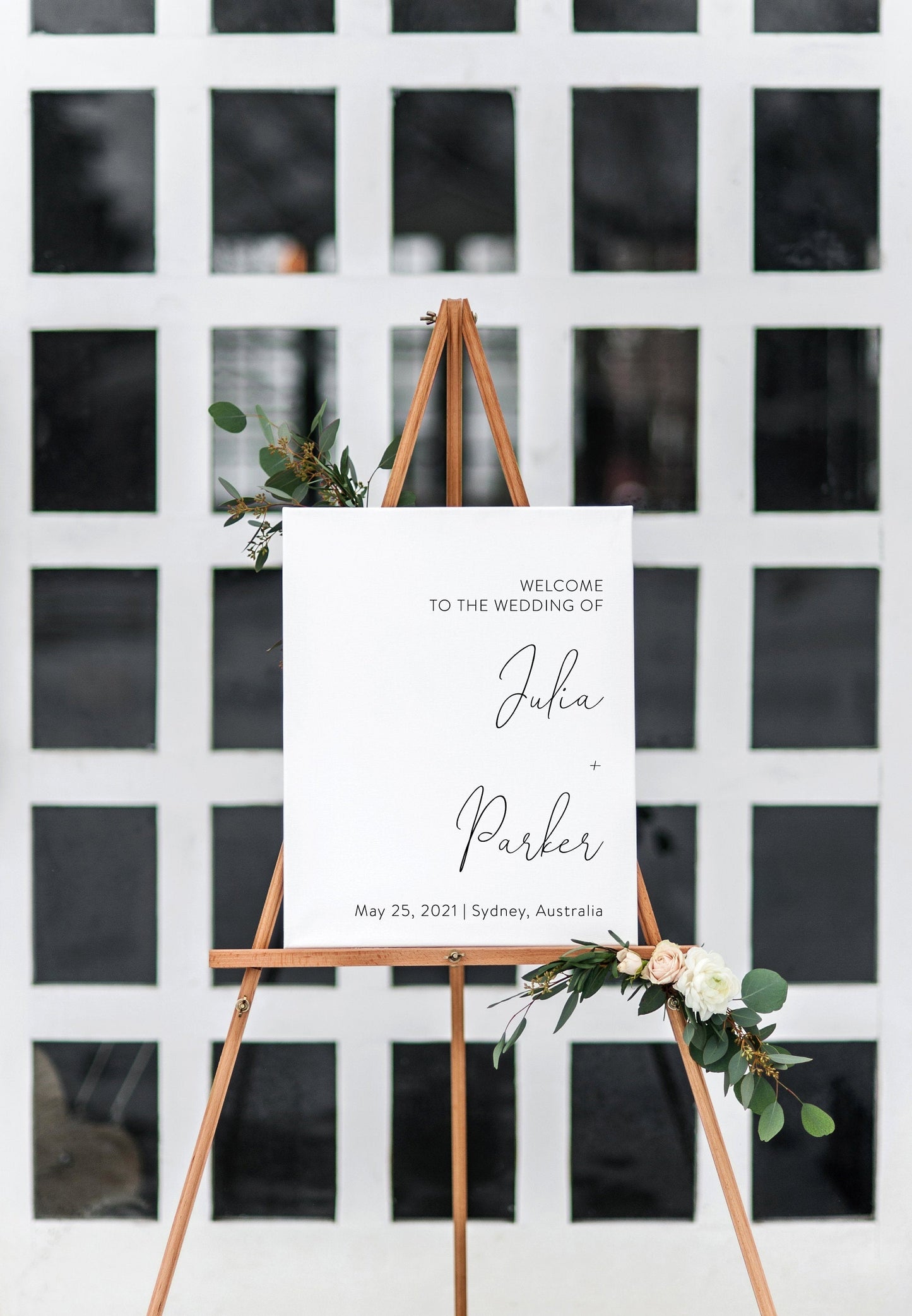 Printable Wedding Dinner Sign, Editable Template, Instant Download, Minimalist Welcome to Rehearsal Dinner Sign- Julia SIGNS | PHOTO BOOTH SAVVY PAPER CO