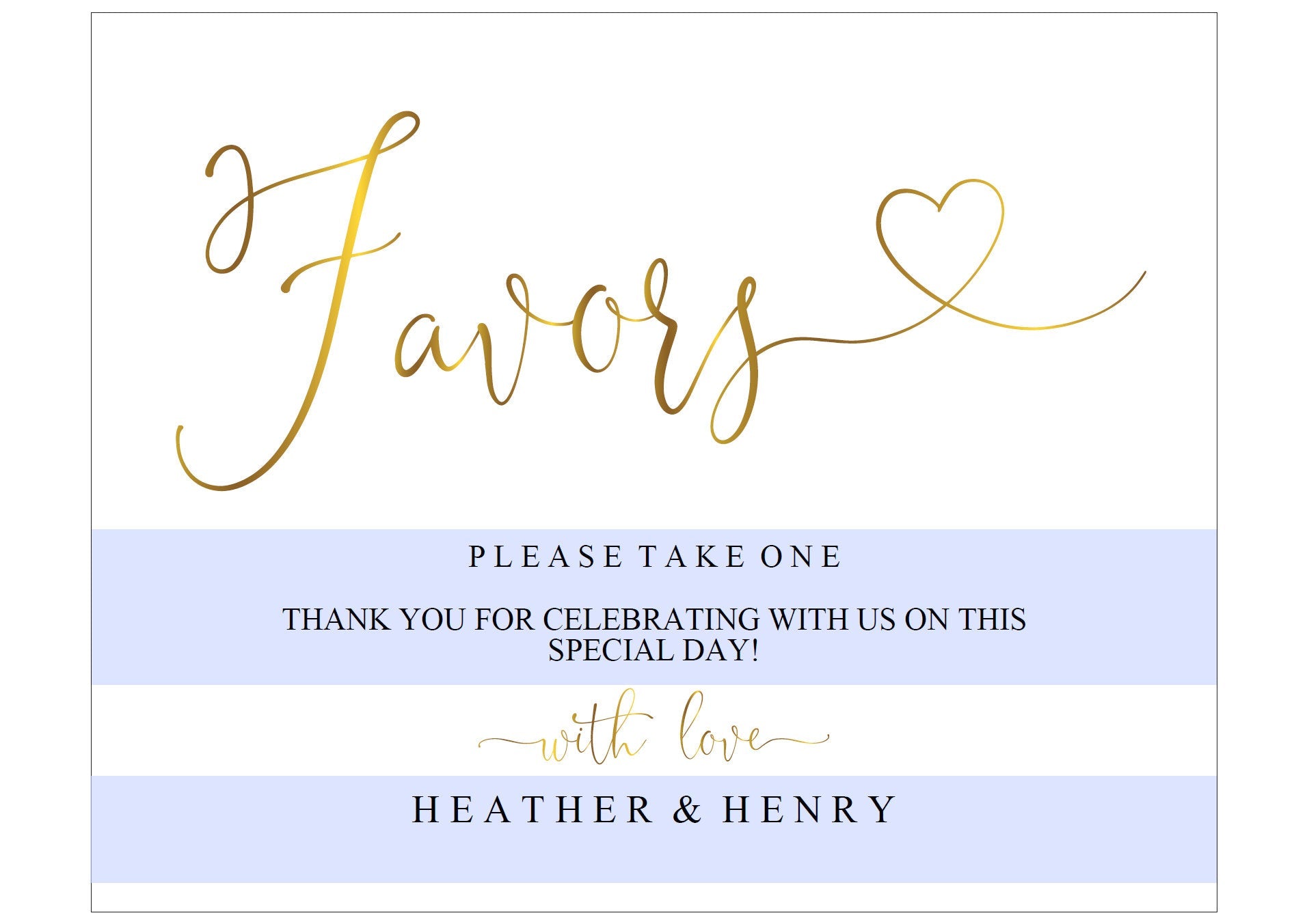 Printable Wedding Favor Sign,Wedding Favors template,Wedding Sign,Please Take One,Wedding Printable,Gold Wedding, Instant Download -Heather SIGNS | PHOTO BOOTH SAVVY PAPER CO