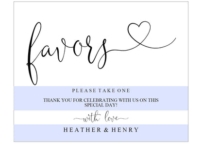 Printable Wedding Favor Sign,Wedding Favors template,Wedding Sign,Please Take One,Wedding Printable, Rustic, Instant Download -Heather SIGNS | PHOTO BOOTH SAVVY PAPER CO