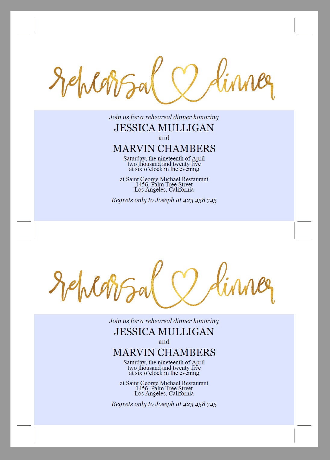 Rehearsal Dinner Invitation Template, Printable Wedding Rehearsal Dinner Invitation, Gold Wedding, Instant Download, Heart  - JESSICA REHEARSAL DINNER SAVVY PAPER CO