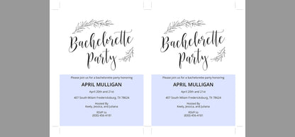 Rustic Bachelorette Party Invite, DIY Editable Instant Download Bachelorette Invites, Minimal Invitation Template - APRIL SHOWERS | BACHELORETTE SAVVY PAPER CO