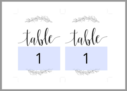 Rustic Wedding Table Number, Wedding Table, Printable Numbers, Instant Download,DIY Table Numbers, Table Cards, Wreath, Laurel  -HANNAH TABLE NUMBERS SAVVY PAPER CO