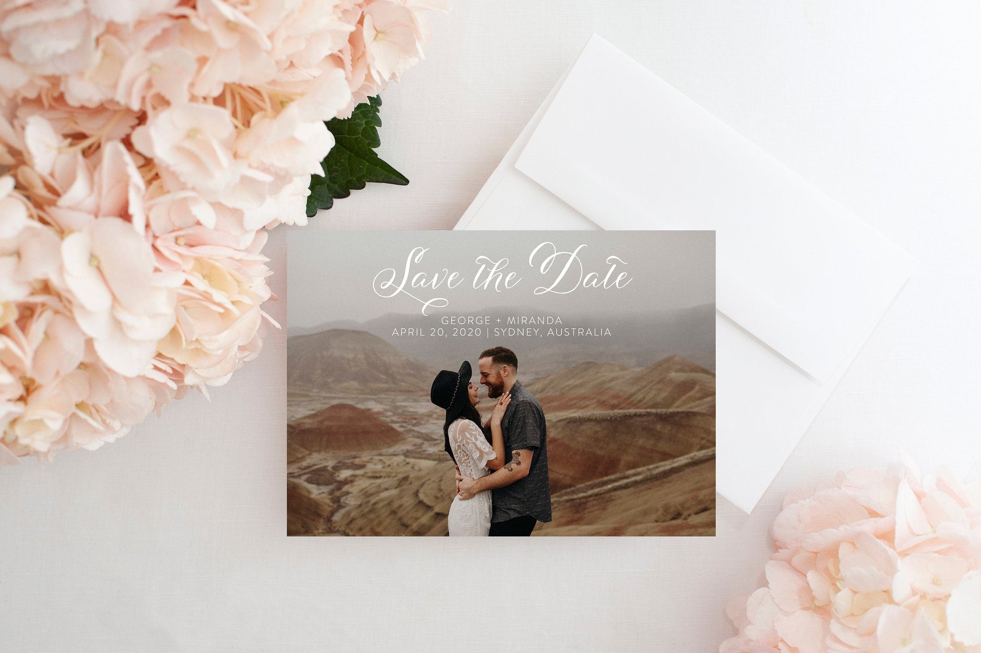 Save the Date Template, Photo Save The Date Template, Save Our Date Cards, Gold Photography Instant Download - SELENA  SAVVY PAPER CO