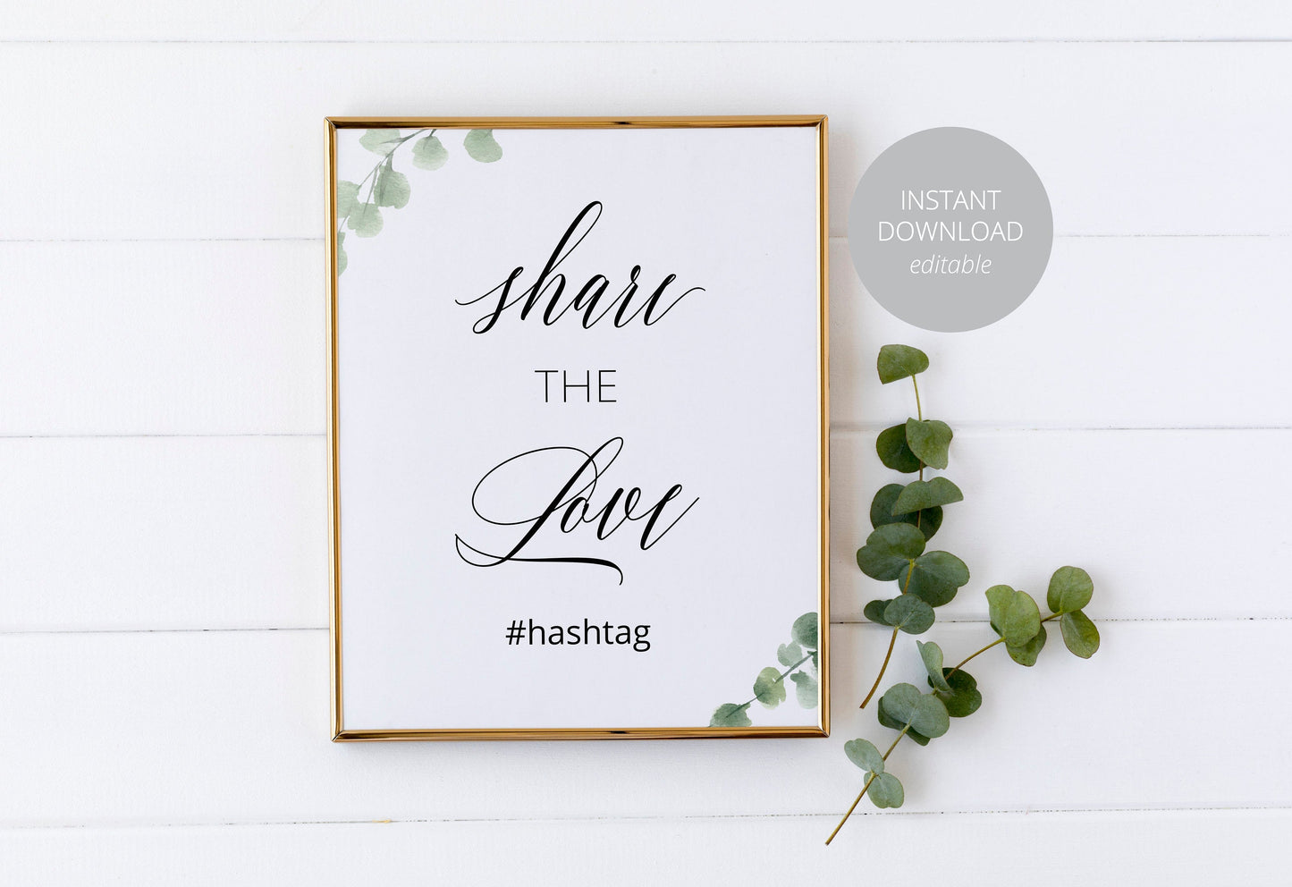 Share the Love Wedding sign, Rustic Wedding, Wedding Signs, Printable, instagram Sign, Hashtag, Social Media,Template, Instant Download SIGNS | PHOTO BOOTH SAVVY PAPER CO