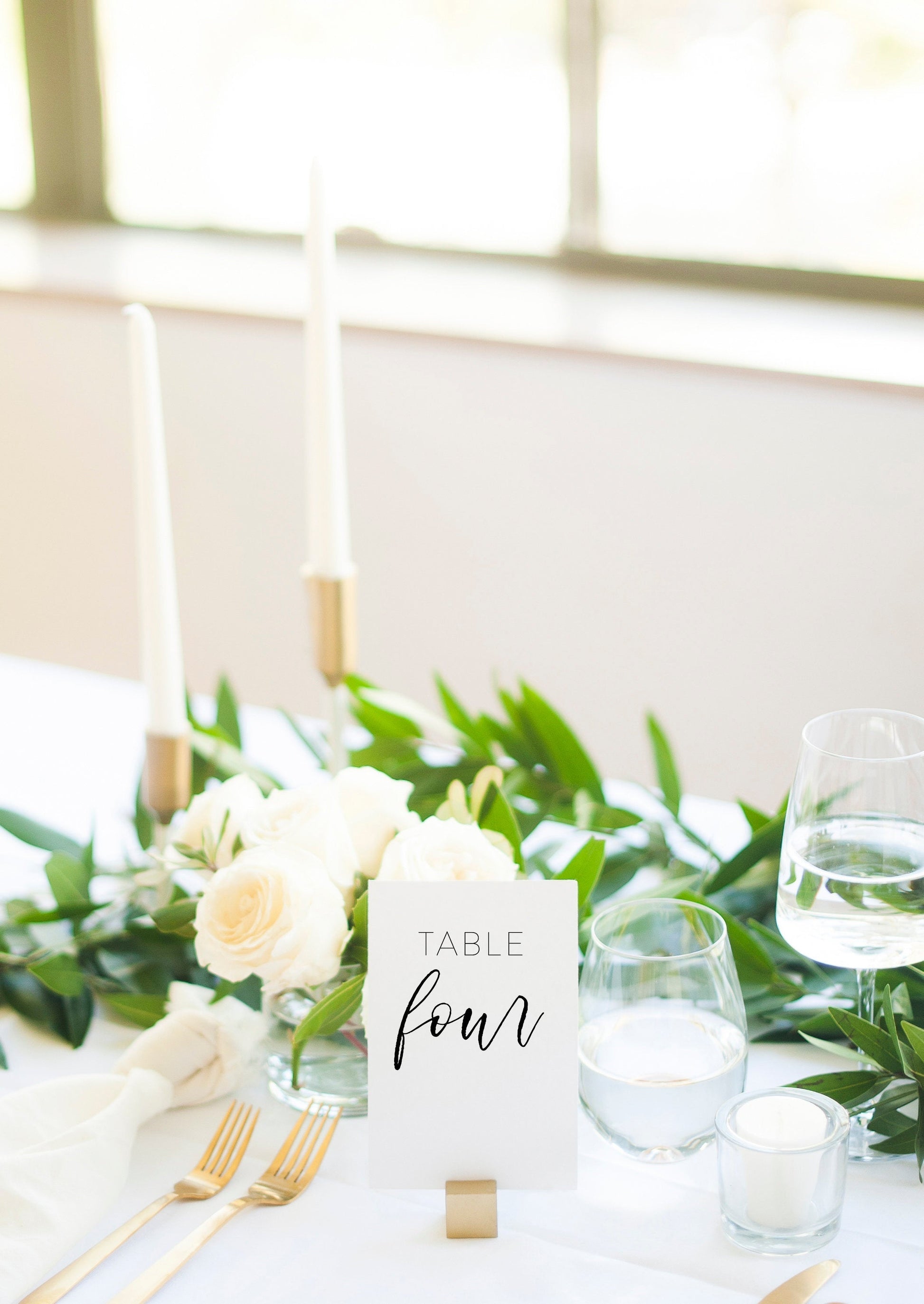Simple Table Numbers Printable Wedding Instant Download DIY Minimalist  - Eileen TABLE NUMBERS SAVVY PAPER CO