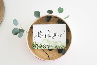 Simple Wedding Thank You Card, Instant Download, Thank you Cards, Printable Thank You, Wedding Cards, Greenery, Rustic - Melissa TAGS | TY | INSERTS SAVVY PAPER CO