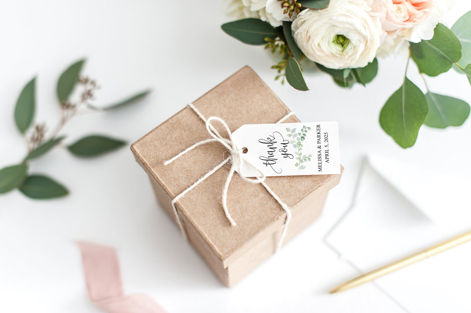 Simple Wedding Thank You Tags, Instant Download, Thank you Gift