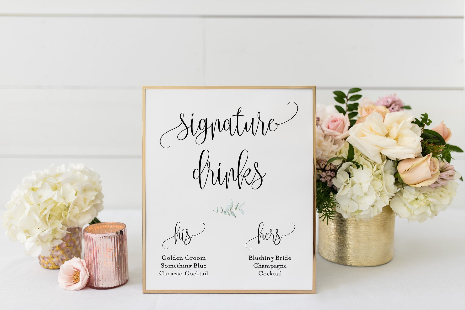 Wedding Bar Sign, Wedding Drink Sign, Bar Menu, DIY, Wedding signs, Template, Instant Download, Wedding Decor - Melissa SIGNS | PHOTO BOOTH SAVVY PAPER CO