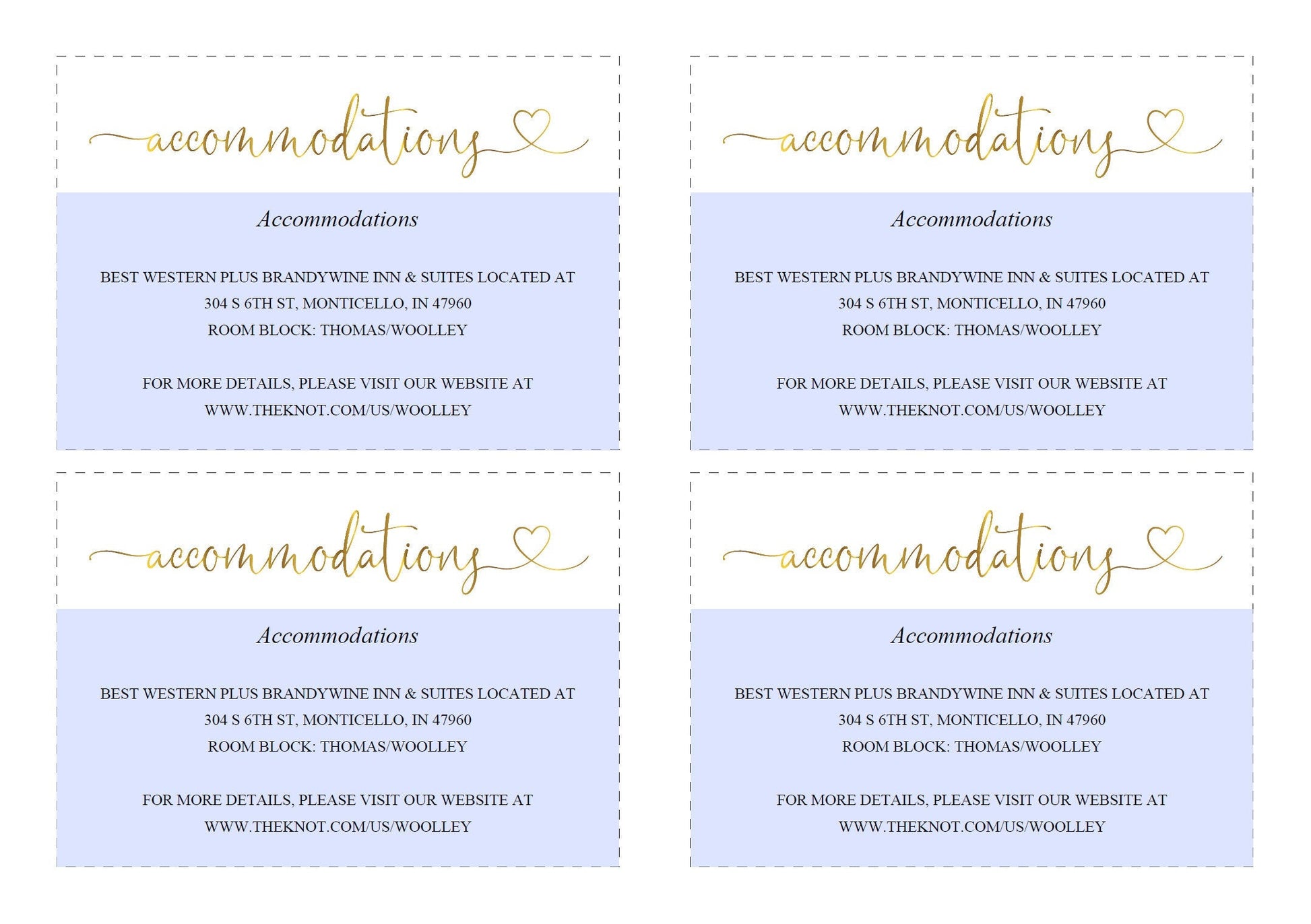 Wedding Details Card Template, Instant Download, Information Card, Wedding Info Card, Accommodations Card, Directions Card, Gold  - Heather TAGS | TY | INSERTS SAVVY PAPER CO