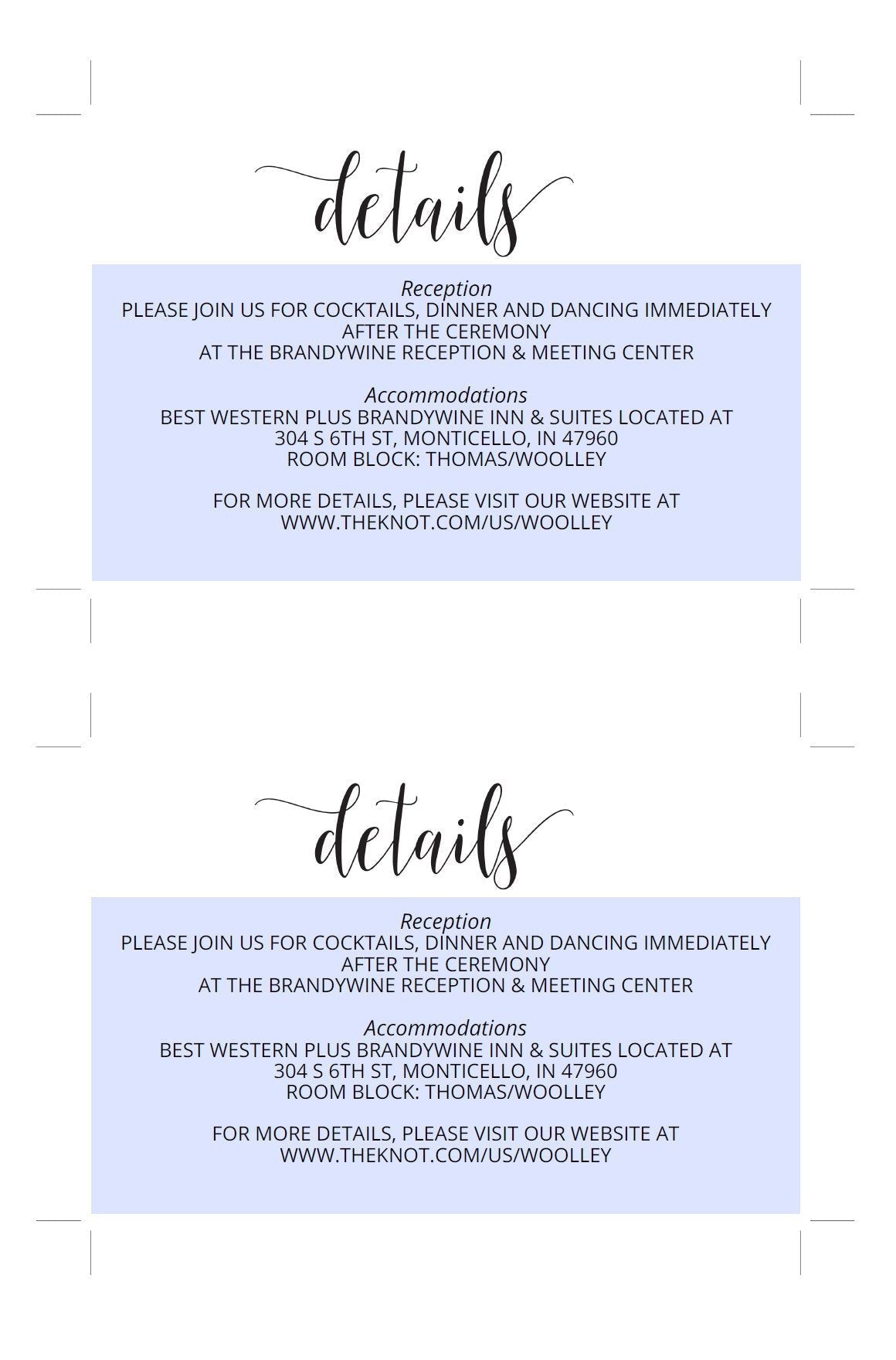 Wedding Details Card Template, Instant Download, Information Card, Wedding Info Card, Rustic Wedding,Details Template  - Hannah RSVP & DETAILS CARDS SAVVY PAPER CO
