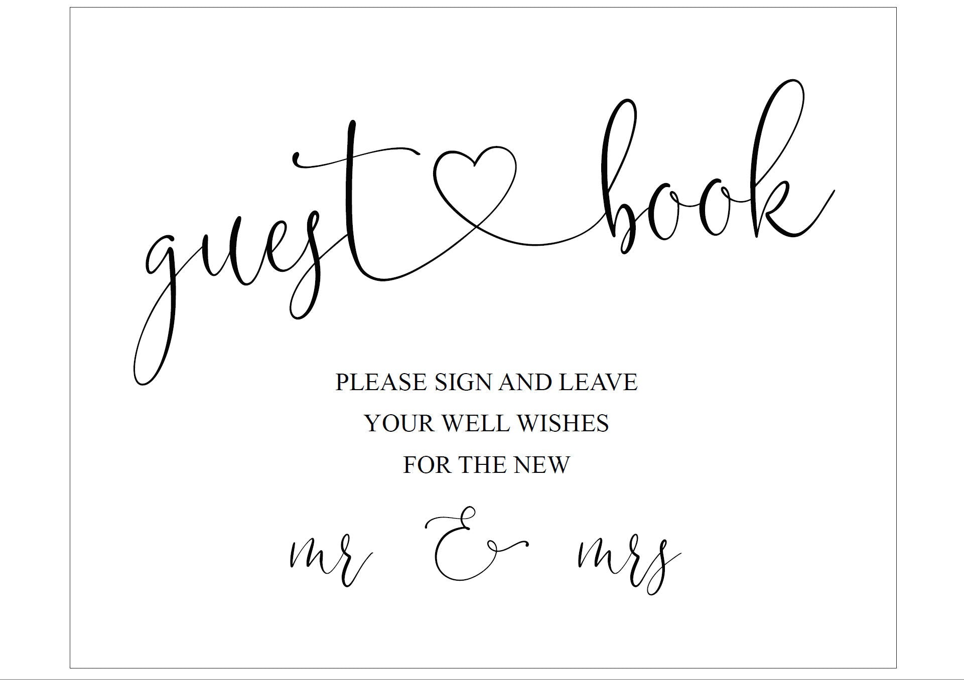 Wedding Guestbook factory Sign