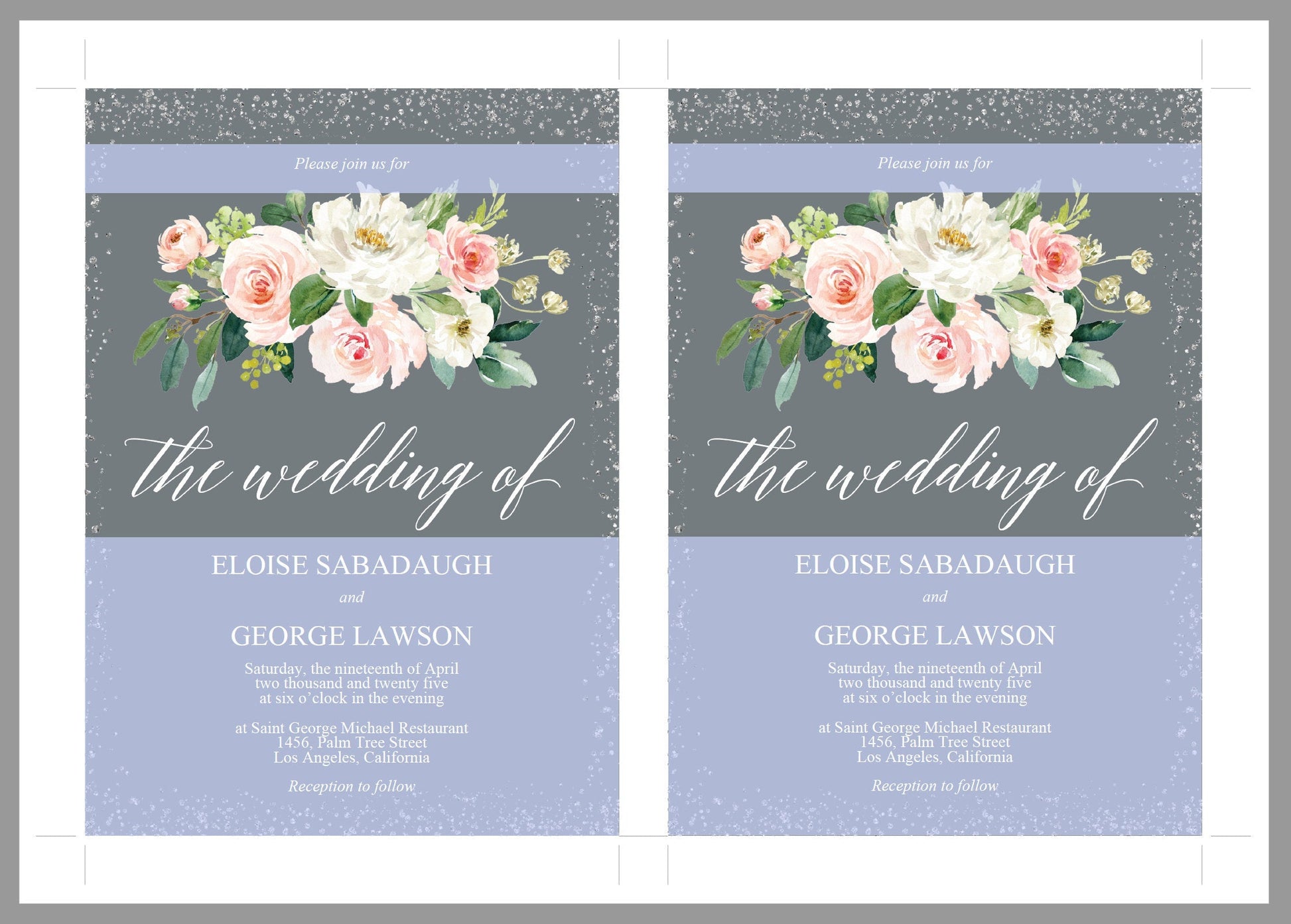 Wedding Invitation Editable Template, Printable DIY Instant Download Invites-Eloise WEDDING INVITATIONS SAVVY PAPER CO