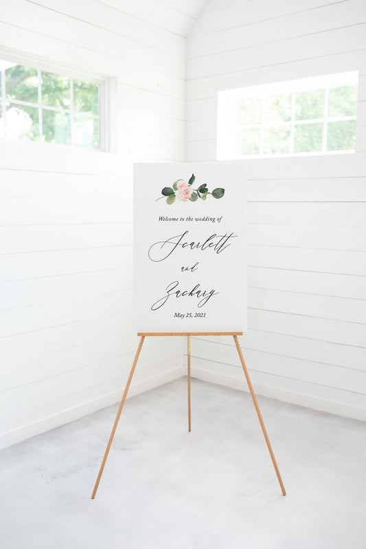 Wedding Printable Welcome Sign Editable Template Instant Download Greenery - Scarlett SIGNS | PHOTO BOOTH SAVVY PAPER CO